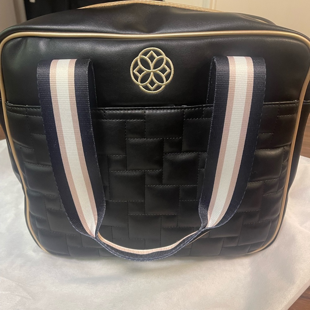 The Emily pickle ball bag by Ameliora Elegant Black Woven Tote Bag - Picture 7 of 9